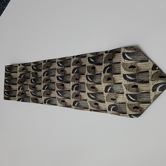 Cravate 100% Soie Ara Khan Floral – Fabriquée En Italie, Jamais Portée, Dans Son Papier